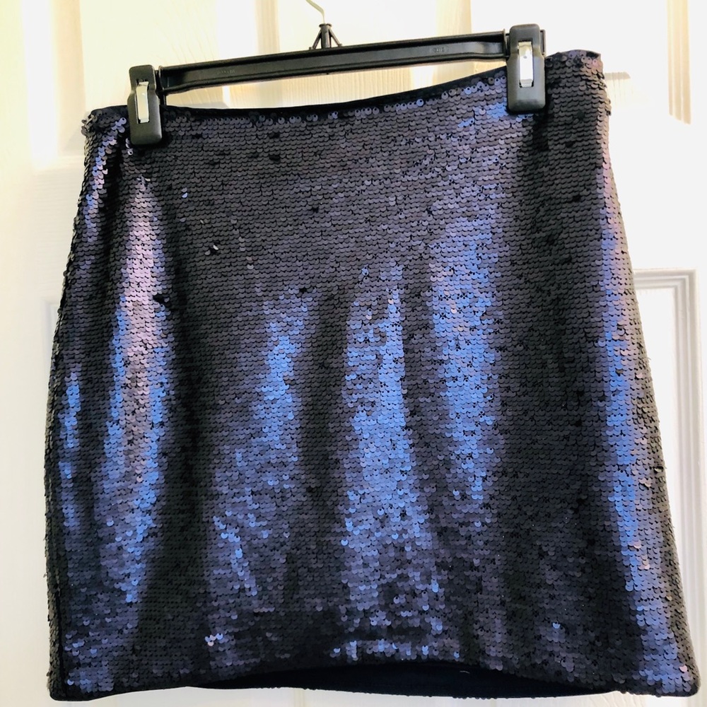 NWT Banana Republic Navy Blue Sequined skirt